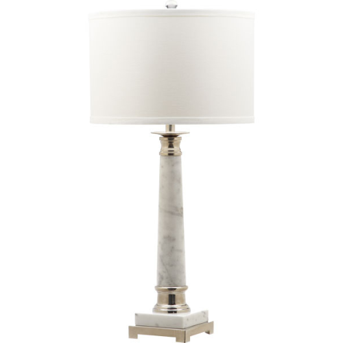 31-INCH H WHITE MARBLE TABLE LAMP (SET OF 2) - The Mayfair Hall
