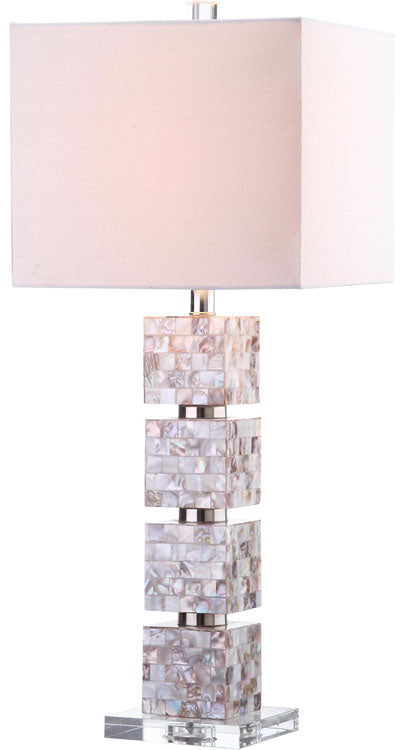 Rafferty Cream Toned Shell Mosaic Table Lamp (Set of 2) - The Mayfair Hall