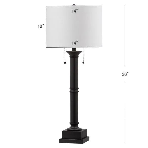 Estilo Slate Grey Column Table Lamp (Set of 2) - The Mayfair Hall