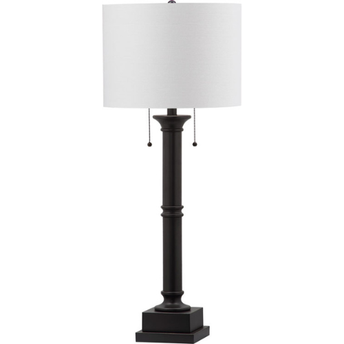Estilo Slate Grey Column Table Lamp (Set of 2) - The Mayfair Hall