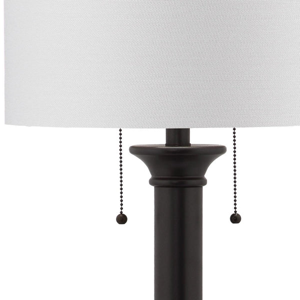 Estilo Slate Grey Column Table Lamp (Set of 2) - The Mayfair Hall