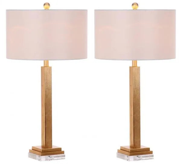 Safavieh Perri Gold Art Deco Table Lamp (Set of 2)