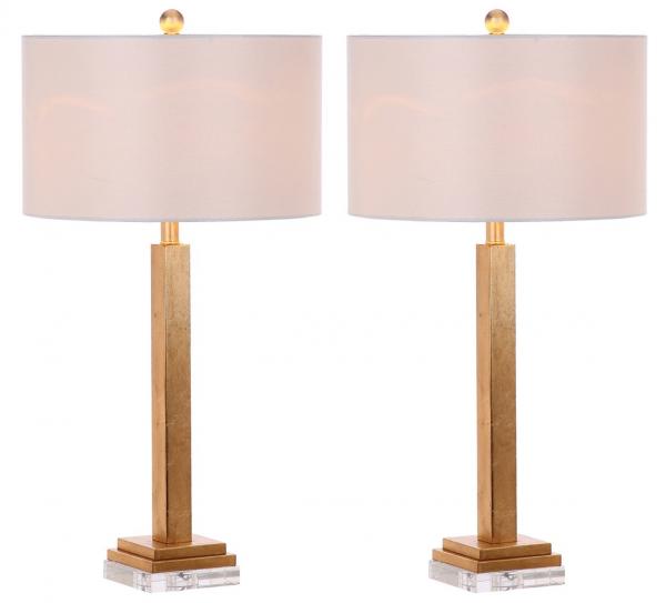 Perri Gold Art Deco Table Lamp (Set of 2) - The Mayfair Hall