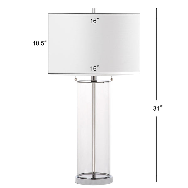 Velma Minimalist Glass Column Table Lamp (Set of 2) - The Mayfair Hall