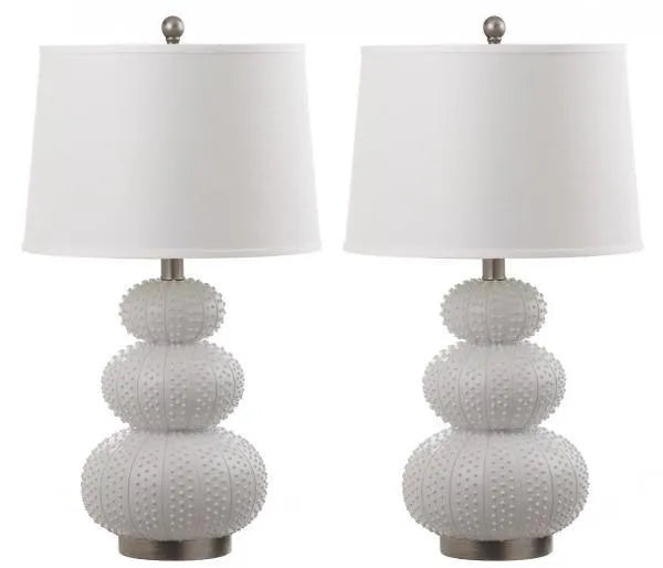 Safavieh Rita White Sea Urchin Table Lamp (Set of 2)