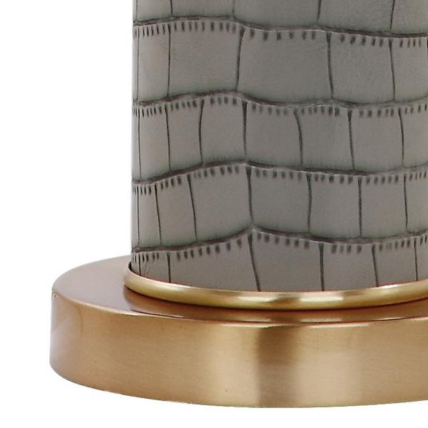 Ollie Grey Faux Alligator Table Lamp (Set of 2) - The Mayfair Hall