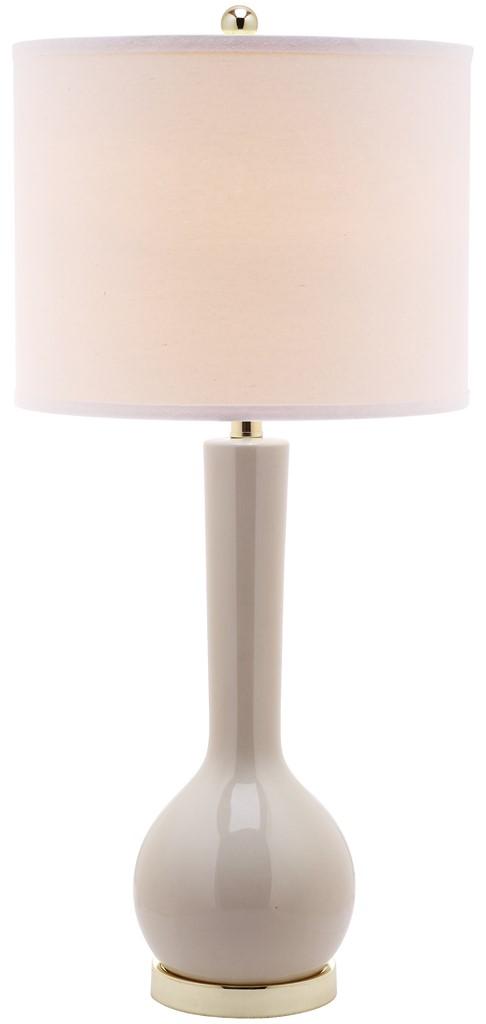 Mae Elongated Light Grey Ceramic Table Lamp - The Mayfair Hall