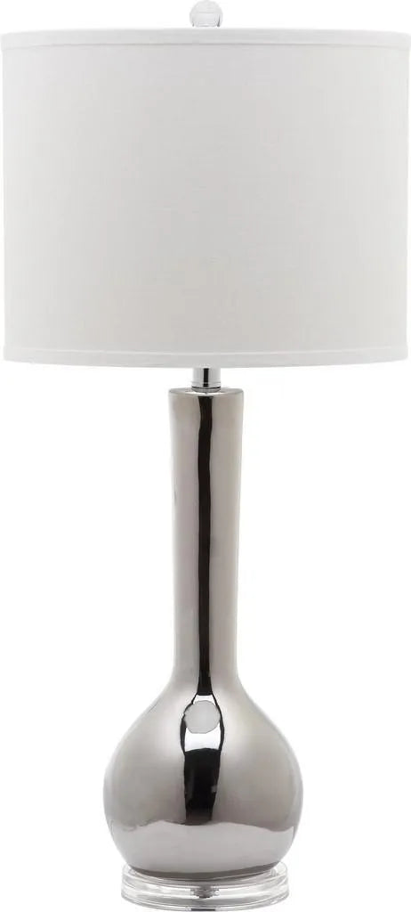 Mae Silver Elongated Ceramic Table Lamp - The Mayfair Hall