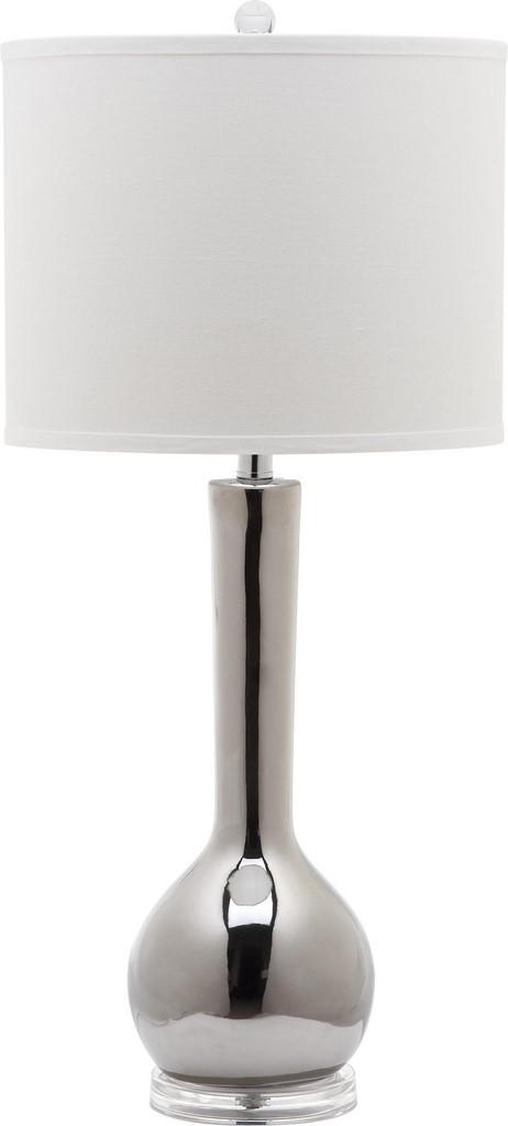 Mae Silver Elongated Ceramic Table Lamp - The Mayfair Hall