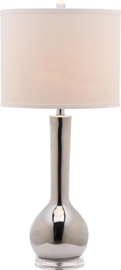 Mae Silver Elongated Ceramic Table Lamp - The Mayfair Hall