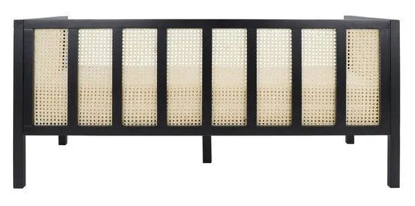 Black Rattan 3 Seater Sofa - The Mayfair Hall