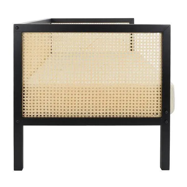 Black Rattan 3 Seater Sofa - The Mayfair Hall