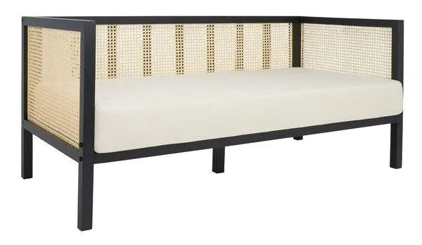 Black Rattan 3 Seater Sofa - The Mayfair Hall