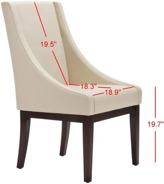 Crème Leather Sloping Armchair - The Mayfair Hall