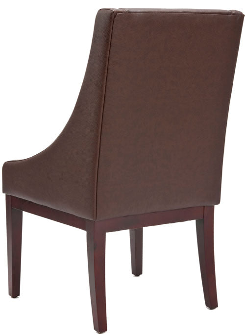 Brown Leather Sloping Armchair - The Mayfair Hall