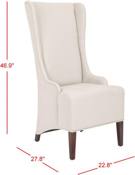 Taupe-Cherry Mahogany 20"H Cotton Dining Chair - The Mayfair Hall