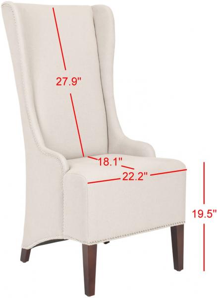 Taupe-Cherry Mahogany 20"H Cotton Dining Chair - The Mayfair Hall
