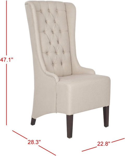 Becall Taupe Linen Tufted Dining Chair - The Mayfair Hall