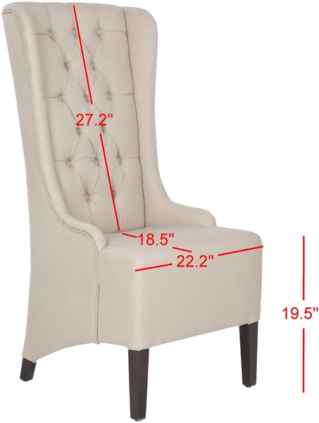 Taupe 20"H Cotton Dining Chair - The Mayfair Hall