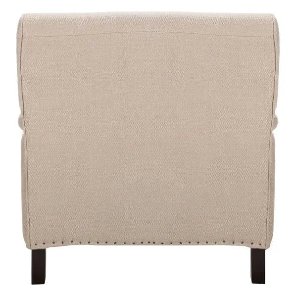 Chloe Antique Gold Linen Club Chair - The Mayfair Hall