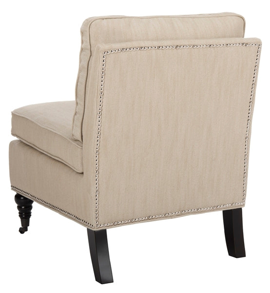 Randy Off White Linen Slipper Chair - The Mayfair Hall