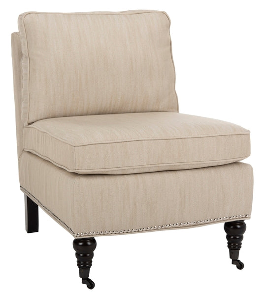 Randy Off White Linen Slipper Chair - The Mayfair Hall