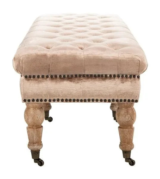 Safavieh Barney Mink Velvet Tufted Bench