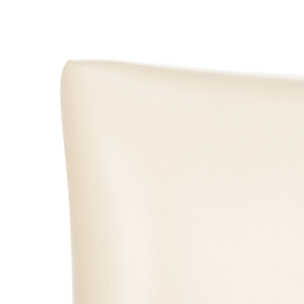 Lotus Flat Cream Leather Side Chair (Set of 2) - The Mayfair Hall