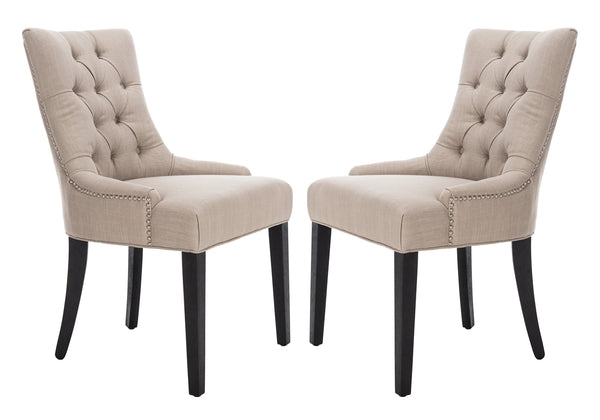 Chic Style Tufted Side Chair 19" H in Taupe (Set of 2) - The Mayfair Hall