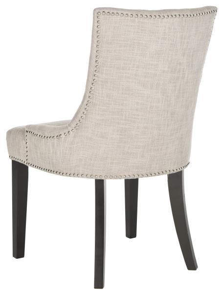 Grey Viscose Blend 19"H Dining Chair Silver Nail Heads (Set of2) - The Mayfair Hall