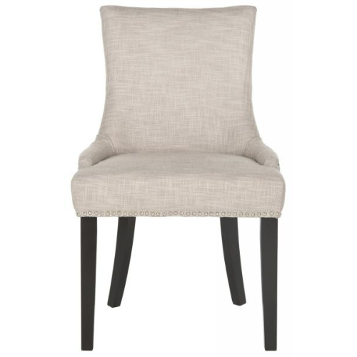 Grey Viscose Blend 19"H Dining Chair Silver Nail Heads (Set of2) - The Mayfair Hall