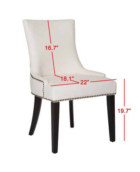 Lester Elegant White Velvet Dining Chair (Set of 2) - The Mayfair Hall