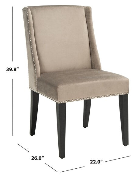 Humphry Taupe Velvet Dining Chair (Set of 2) - The Mayfair Hall
