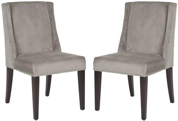 21'' H Dining Chair Silver Nail Heads (Set of 2) - The Mayfair Hall
