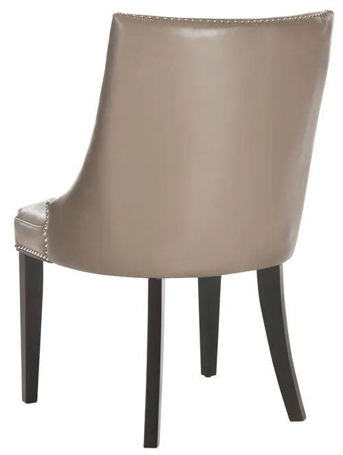 Safavieh Afton Bicast Leather Dining Chair in Clay with Silver Nail Head Trim (Set of two)