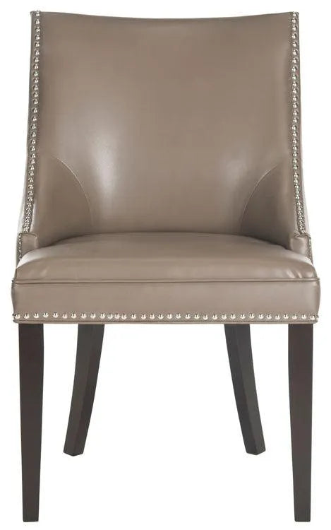 Espresso Finish 20''h Side Chair - Silver Nail Heads (Set of 2) - The Mayfair Hall