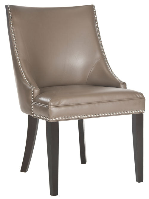 Espresso Finish 20''h Side Chair - Silver Nail Heads (Set of 2) - The Mayfair Hall