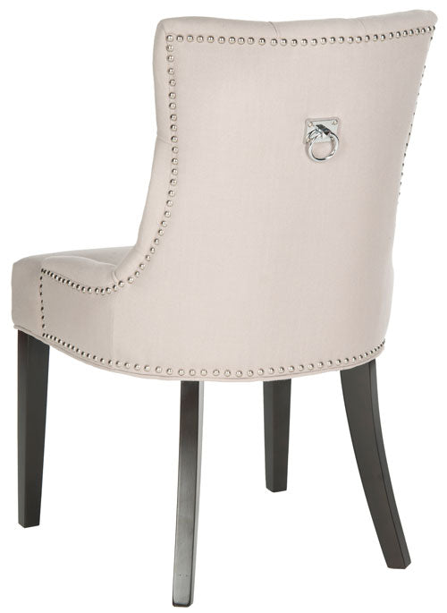 Espresso 19'' H Tufted Ring Chair Silver Nail Heads (Set of 2) - The Mayfair Hall