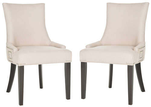 Gretchen Taupe Linen Sleek Side Chair (Set of 2) - The Mayfair Hall