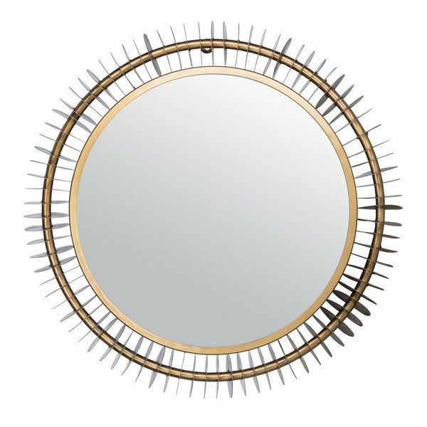 Brass Antique Oval Mirror - The Mayfair Hall
