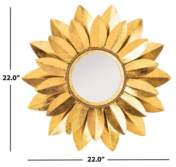 Golden Sunflower Petals Mirror - The Mayfair Hall