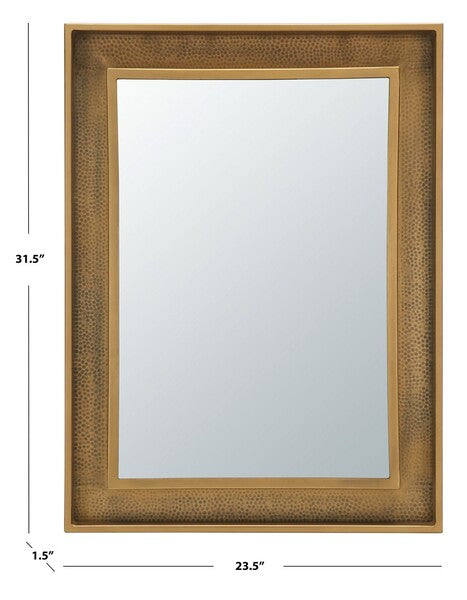 31.5-Inch H Antique Brass Frame Mirror - The Mayfair Hall