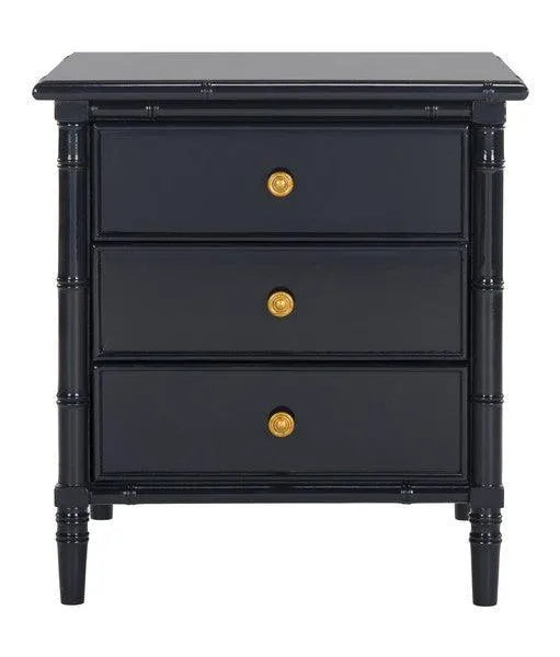 Safavieh Mina Coastal Navy Bamboo Nightstand