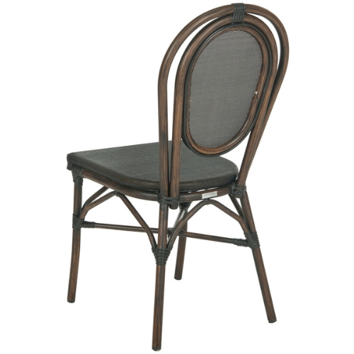 Ebsen Black-Brown Classic Bistro Outdoor Side Chair (Set of 2) - The Mayfair Hall