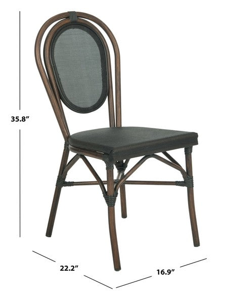 Black-Brown Classic Bistro Chairs (Set of 2) - The Mayfair Hall