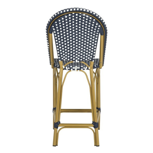 Navy-White Indoor - Outdoor French Bistro Counter Stool - The Mayfair Hall