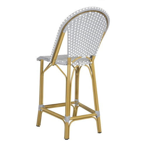 Gresley Grey-White Indoor-Outdoor French Bistro Counter Stool - The Mayfair Hall