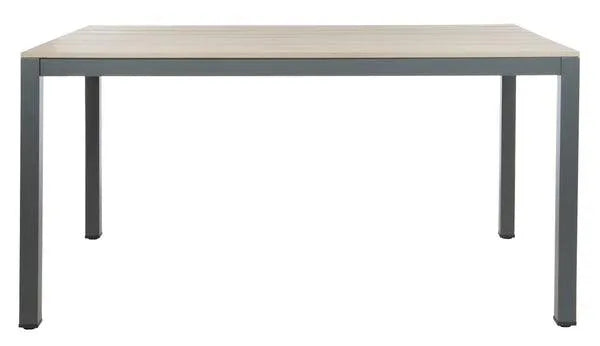 Beldan Minimalist Distressed Taupe Outdoor Dining Table - The Mayfair Hall