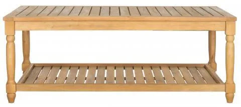 Safavieh Oakley Natural Acacia Wood Outdoor Coffee Table