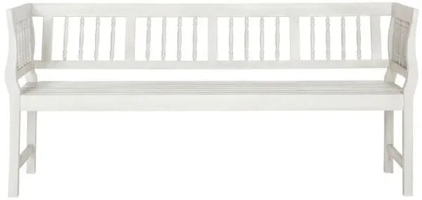 Safavieh Brentwood Antique White Garden Bench